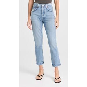 Agolde 'Riley' Blue Denim Crop Denim Jeans Size 23